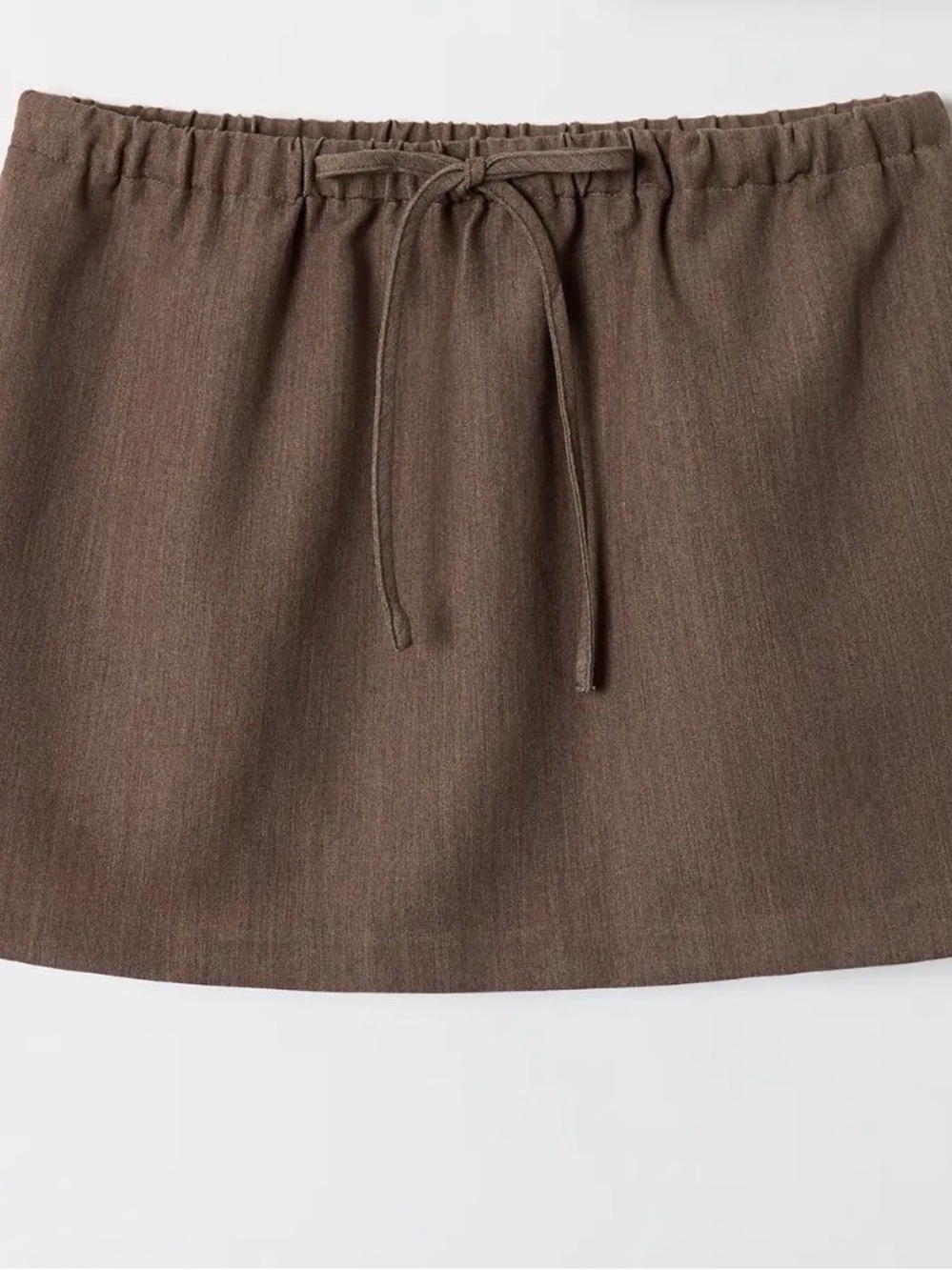 Glassons Brown Drawstring Mini Skirt